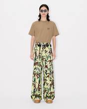 'KENZO Chiku-Rin Camo' oversized pleated pants in cotton