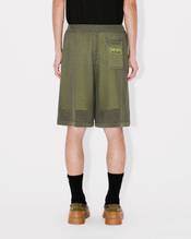 Embroidered knitted crochet shorts in cotton mesh