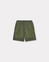 Embroidered knitted crochet shorts in cotton mesh