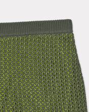 Embroidered knitted crochet shorts in cotton mesh