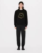 'Boke Flower' embroidered  jogpants in cotton