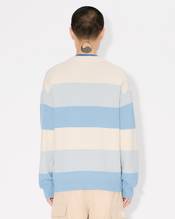 Embroidered stripes jumper in cotton blend