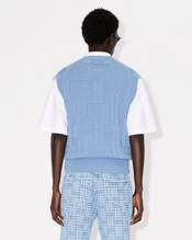 'KENZO Weave' embroidered sleeveless jumper in cotton