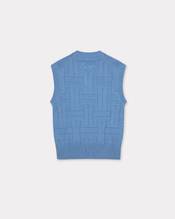 'KENZO Weave' embroidered sleeveless jumper in cotton