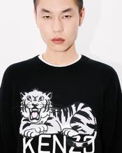 'KENZO Happy Tiger' embroidered jumper in wool and cotton