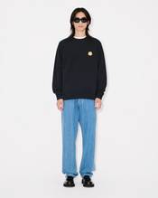 'Boke Flower' embroidered slim sweatshirt in cotton