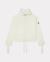 Zip-up hooded sweatshirt in mesh