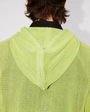 Zip-up hooded sweatshirt in mesh