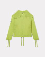 Zip-up hooded sweatshirt in mesh