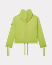 Zip-up hooded sweatshirt in mesh