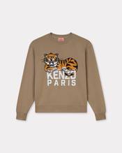 'KENZO Happy Tiger' embroidered sweatshirt in cotton