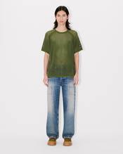 Oversized T-shirt in mesh in cotton