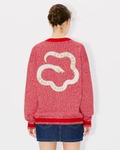 'Lunar New Year' genderless embroidered cardigan in wool and cotton