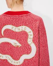 'Lunar New Year' genderless embroidered cardigan in wool and cotton