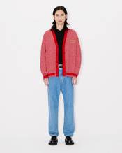 'Lunar New Year' genderless embroidered cardigan in wool and cotton