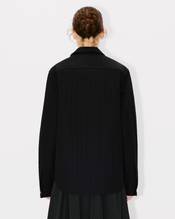 'Boke Flower 2.0' genderless padded overshirt in cotton poplin