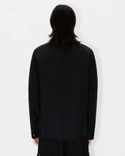 'Boke Flower 2.0' genderless padded overshirt in cotton poplin