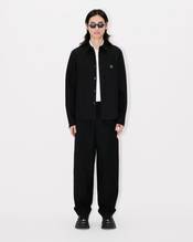 'Boke Flower 2.0' genderless padded overshirt in cotton poplin