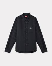 'Boke Flower 2.0' genderless padded overshirt in cotton poplin