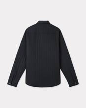 'Boke Flower 2.0' genderless padded overshirt in cotton poplin