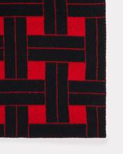 'KENZO Weave' oversized embroidered reversible scarf in wool