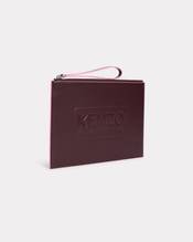 'KENZO Emboss' large clutch in leather