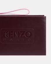 'KENZO Emboss' large clutch in leather