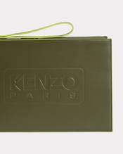 'KENZO Emboss' large clutch in leather