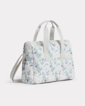 Cotton and leather nappy bag