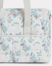 Cotton and leather nappy bag