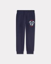 Embroidered cotton jogging bottoms