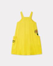 'Sun Flower' embroidered cotton terry dress