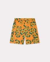'Sun Flower' cotton Bermuda shorts