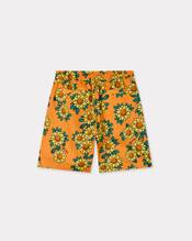 'Sun Flower' cotton Bermuda shorts