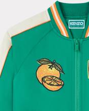 'Fruits Stickers' embroidered cotton satin jacket